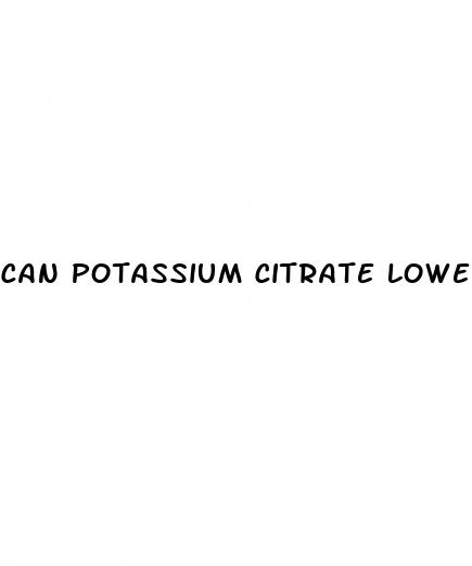 can potassium citrate lower blood pressure