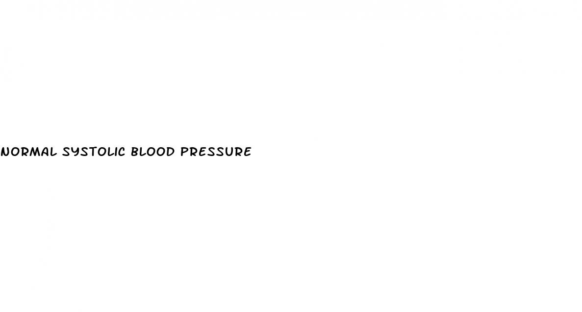 normal systolic blood pressure
