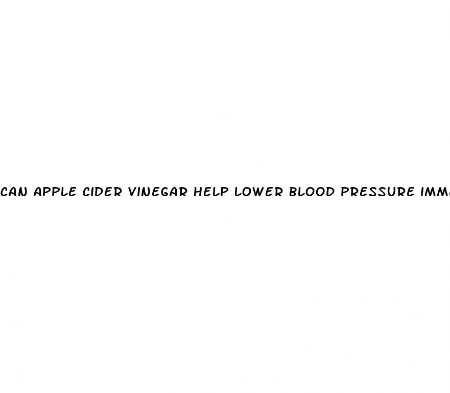can apple cider vinegar help lower blood pressure immediately