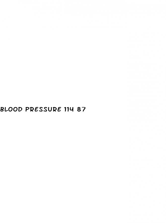 blood pressure 114 87
