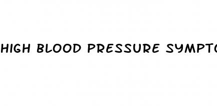 high blood pressure symptoms men
