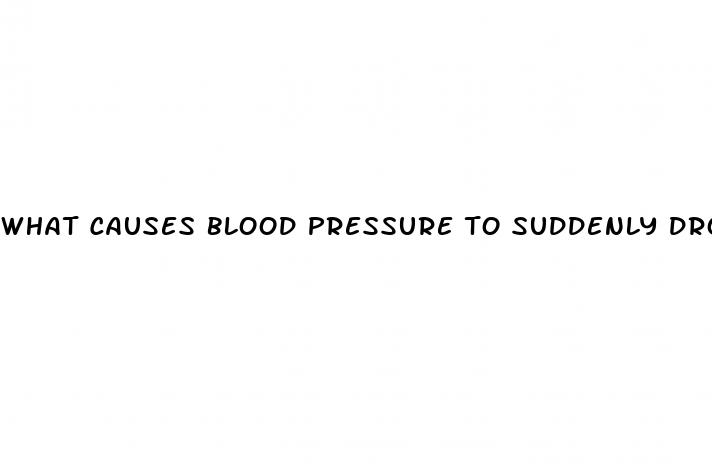 what causes blood pressure to suddenly drop