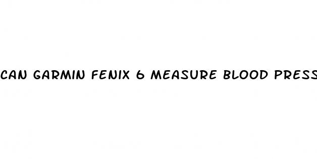 can garmin fenix 6 measure blood pressure