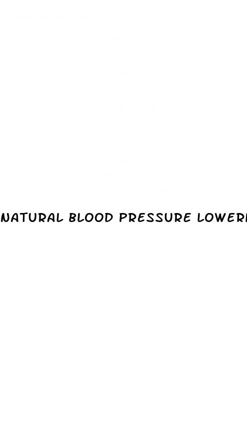 natural blood pressure lowering supplements