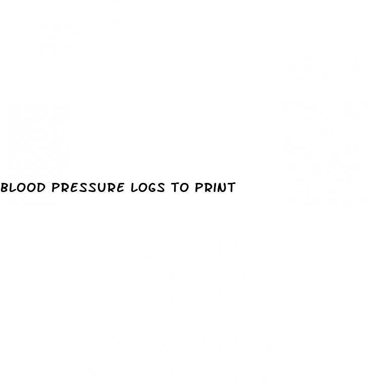 blood pressure logs to print