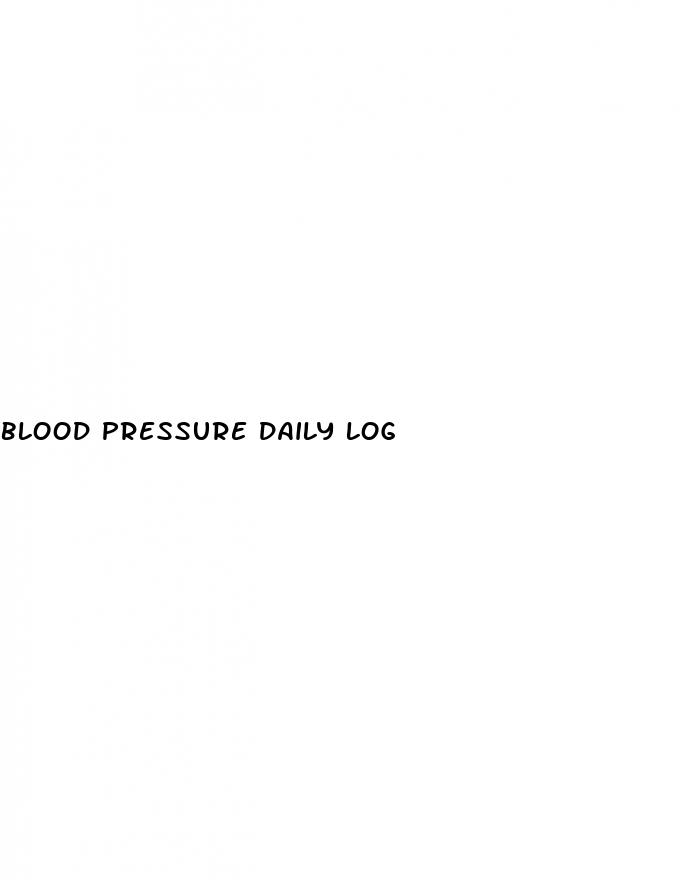 blood pressure daily log