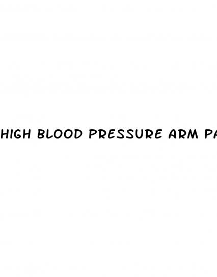 high blood pressure arm pain