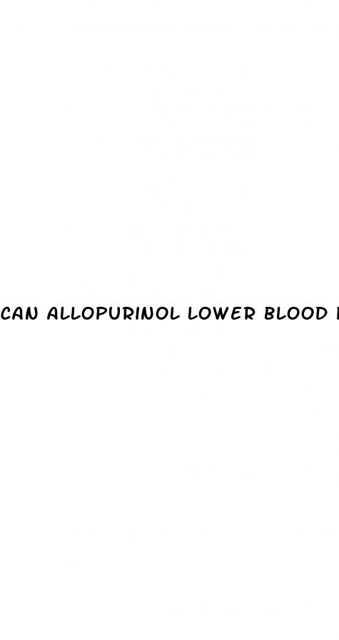 can allopurinol lower blood pressure