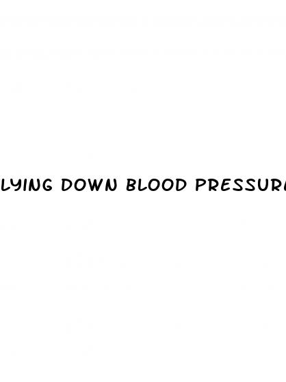 lying down blood pressure chart