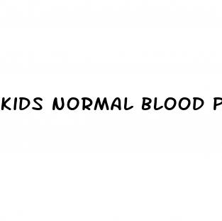kids normal blood pressure