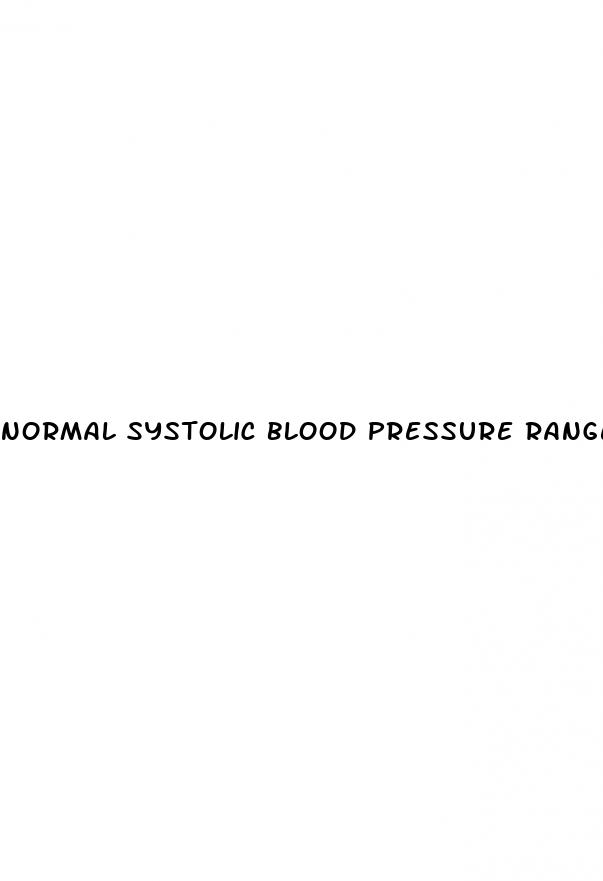 normal systolic blood pressure range