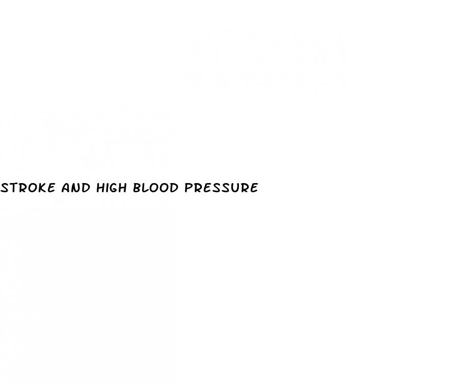 stroke and high blood pressure