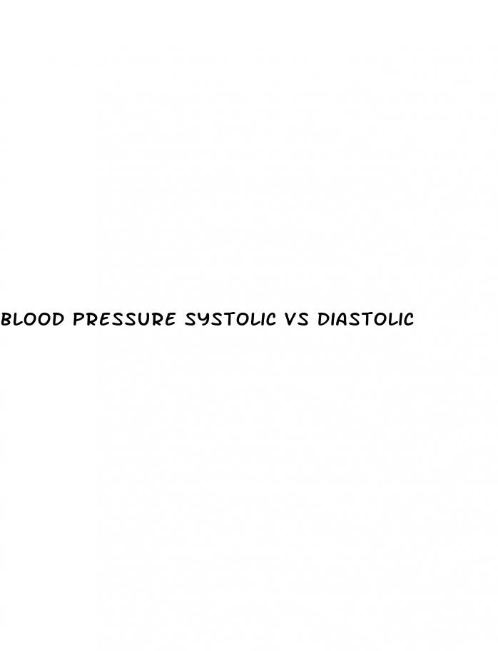 blood pressure systolic vs diastolic