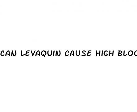 can levaquin cause high blood pressure