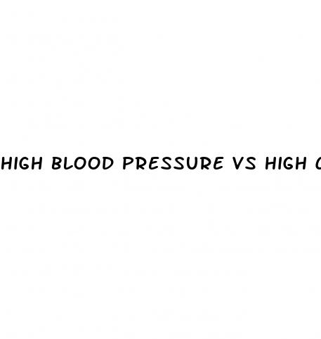 high blood pressure vs high cholesterol