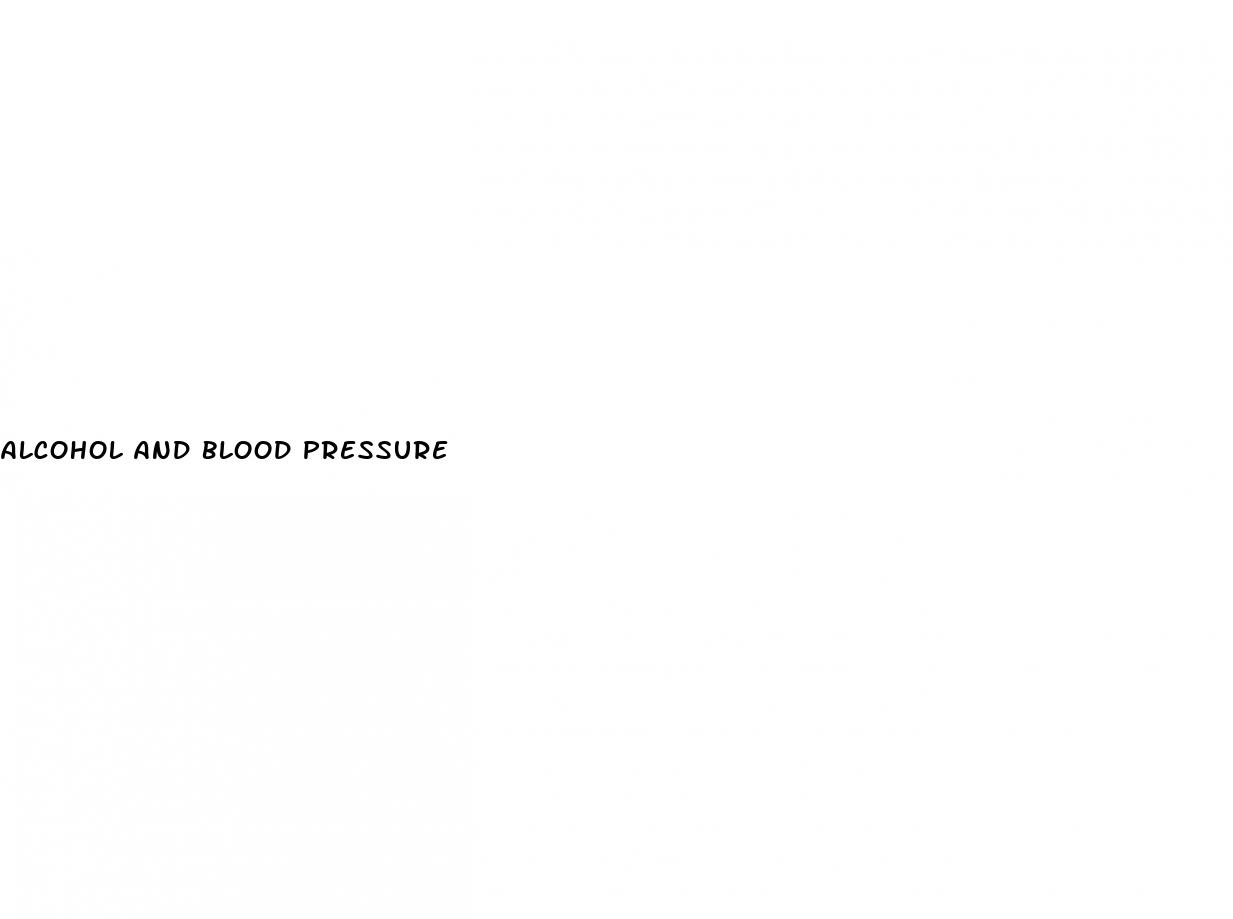 alcohol and blood pressure