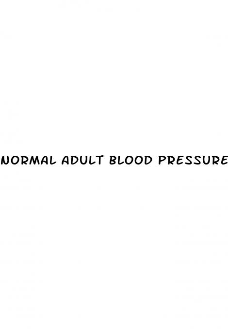 normal adult blood pressure