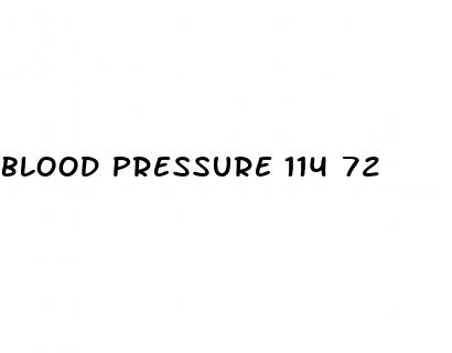 blood pressure 114 72