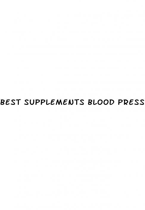 best supplements blood pressure