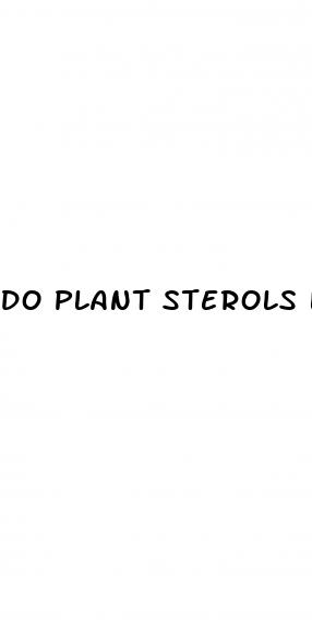 do plant sterols lower blood pressure