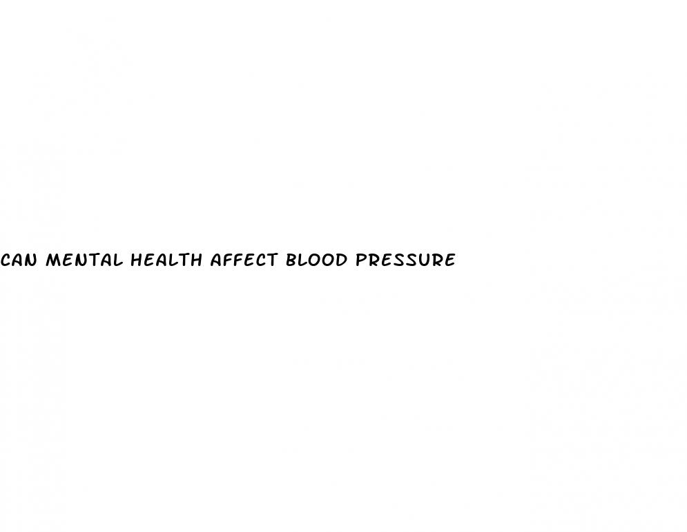 can mental health affect blood pressure