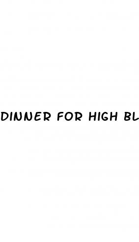 dinner for high blood pressure