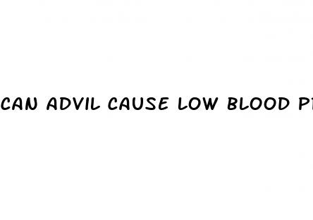 can advil cause low blood pressure