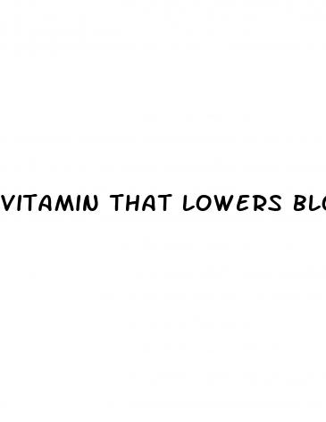 vitamin that lowers blood pressure