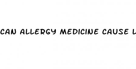 can allergy medicine cause low blood pressure