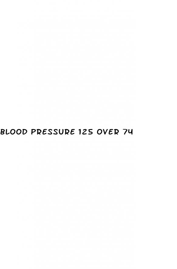 blood pressure 125 over 74