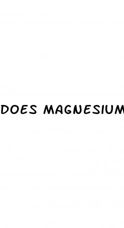 does magnesium help with high blood pressure