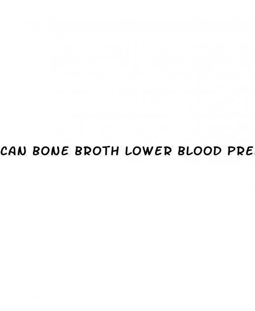 can bone broth lower blood pressure
