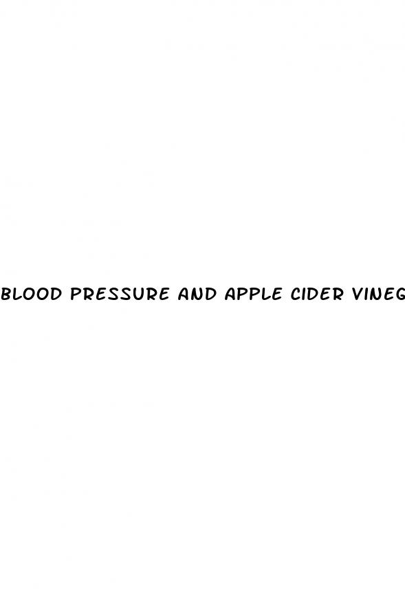 blood pressure and apple cider vinegar