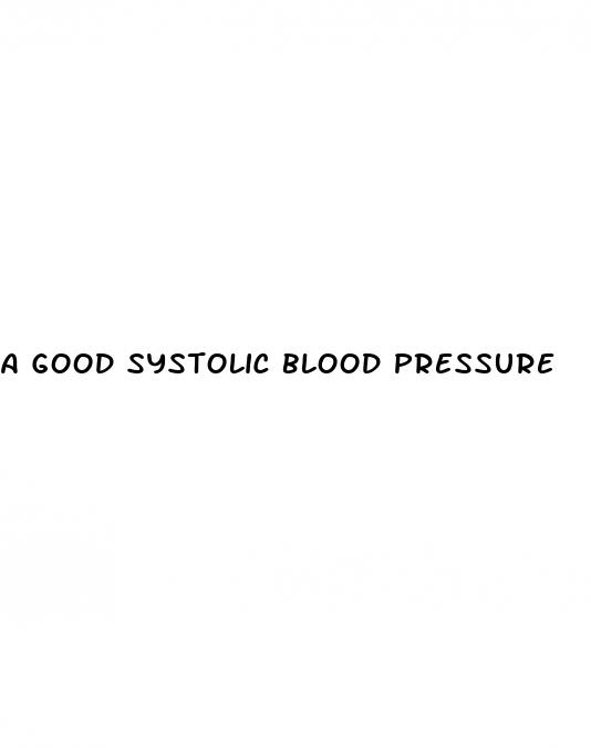 a good systolic blood pressure