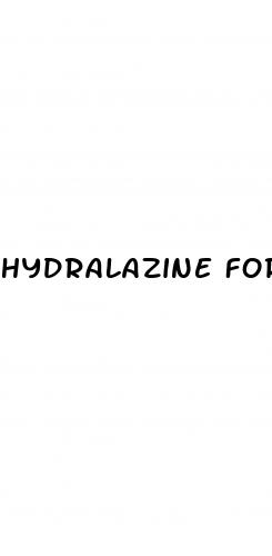 hydralazine for blood pressure