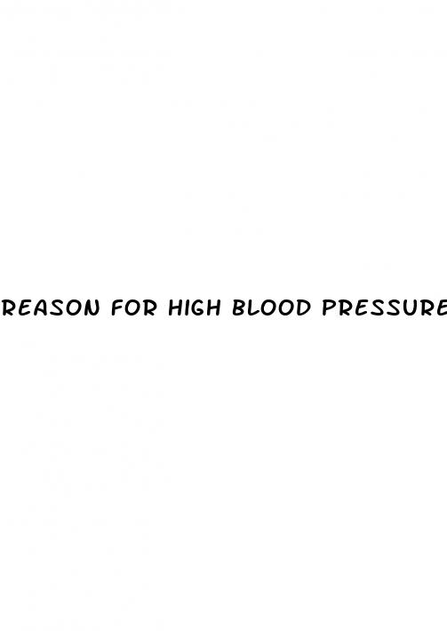 reason for high blood pressure