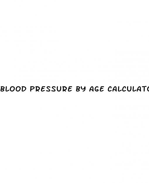 blood pressure by age calculator
