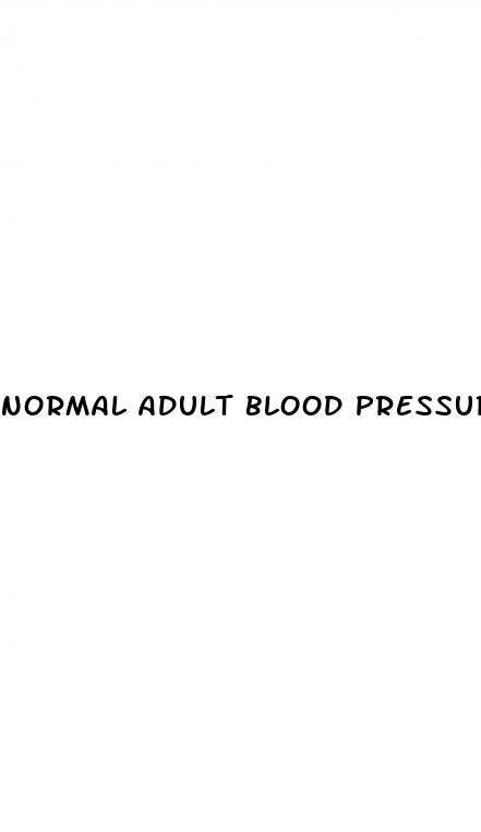 normal adult blood pressure is