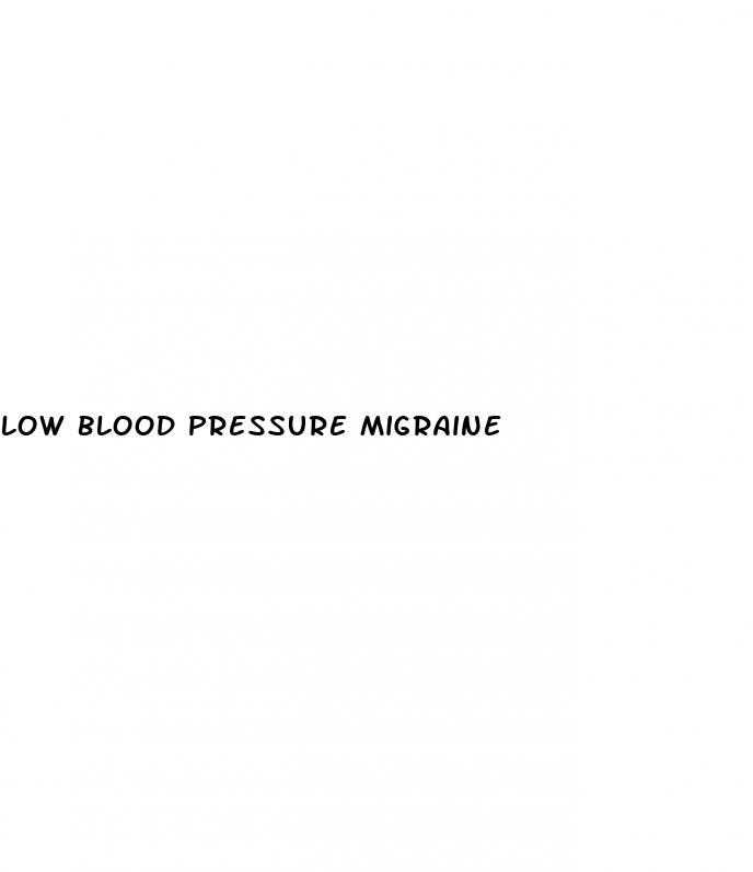 low blood pressure migraine