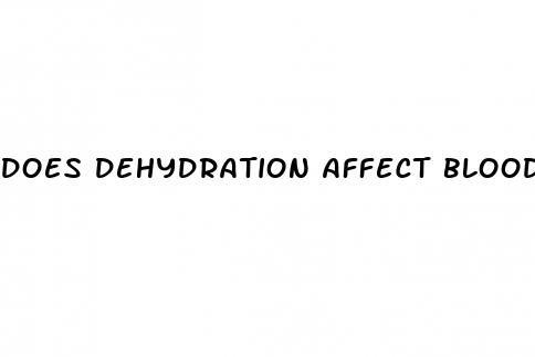 does dehydration affect blood pressure
