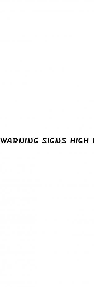 warning signs high blood pressure