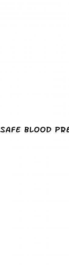 safe blood pressure range