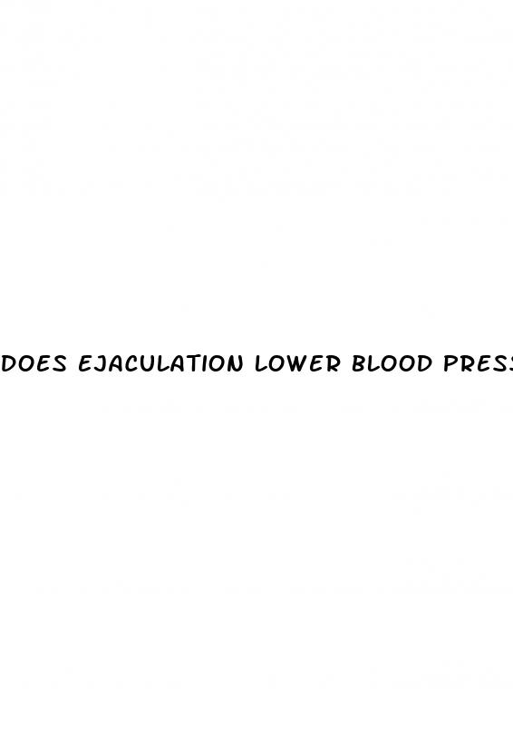 does ejaculation lower blood pressure