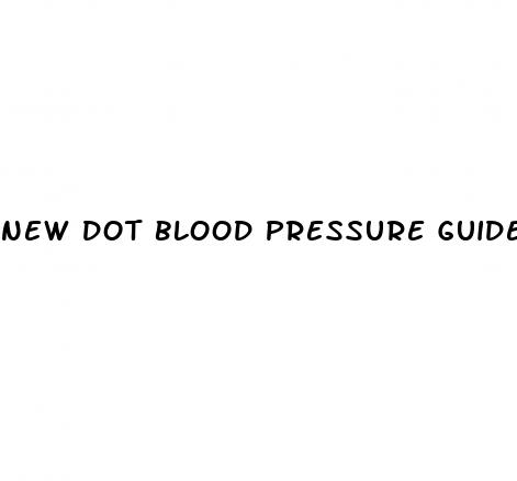 new dot blood pressure guidelines 2023