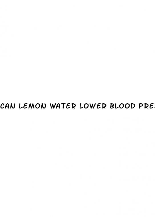 can lemon water lower blood pressure