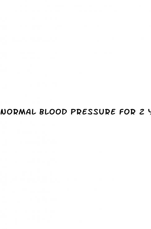 normal blood pressure for 2 year old