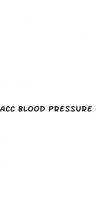 acc blood pressure guidelines