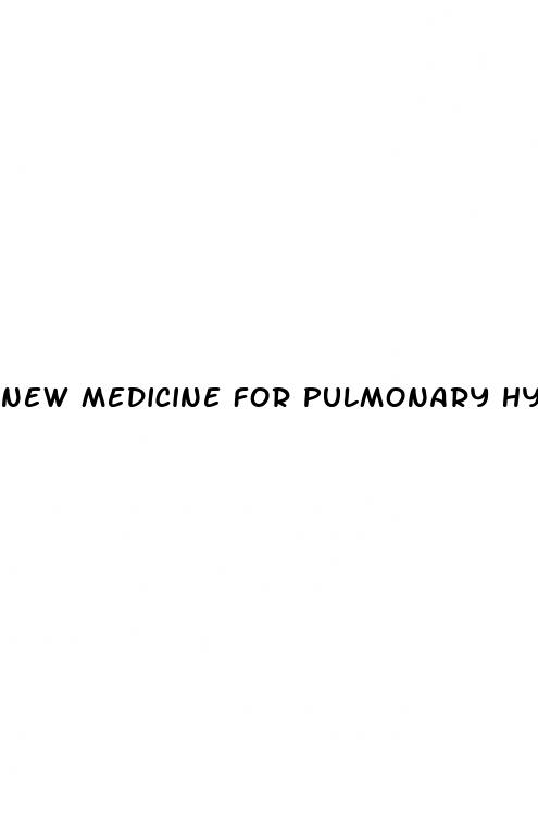 new medicine for pulmonary hypertension