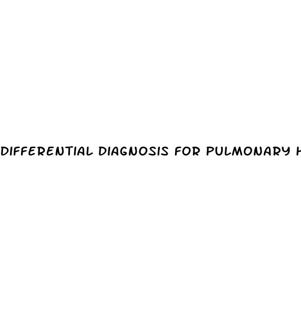 differential diagnosis for pulmonary hypertension
