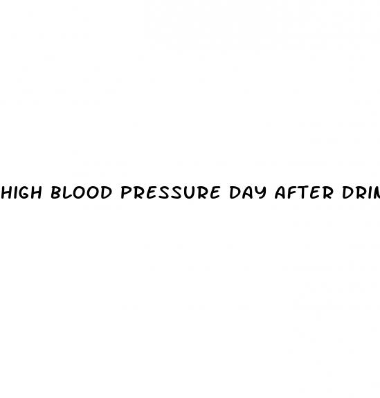 high blood pressure day after drinking alcohol
